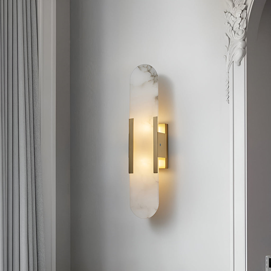 Melange Elongierte Alabaster Wandleuchte – Edle Lichtakzente Für Ihr Zuhause