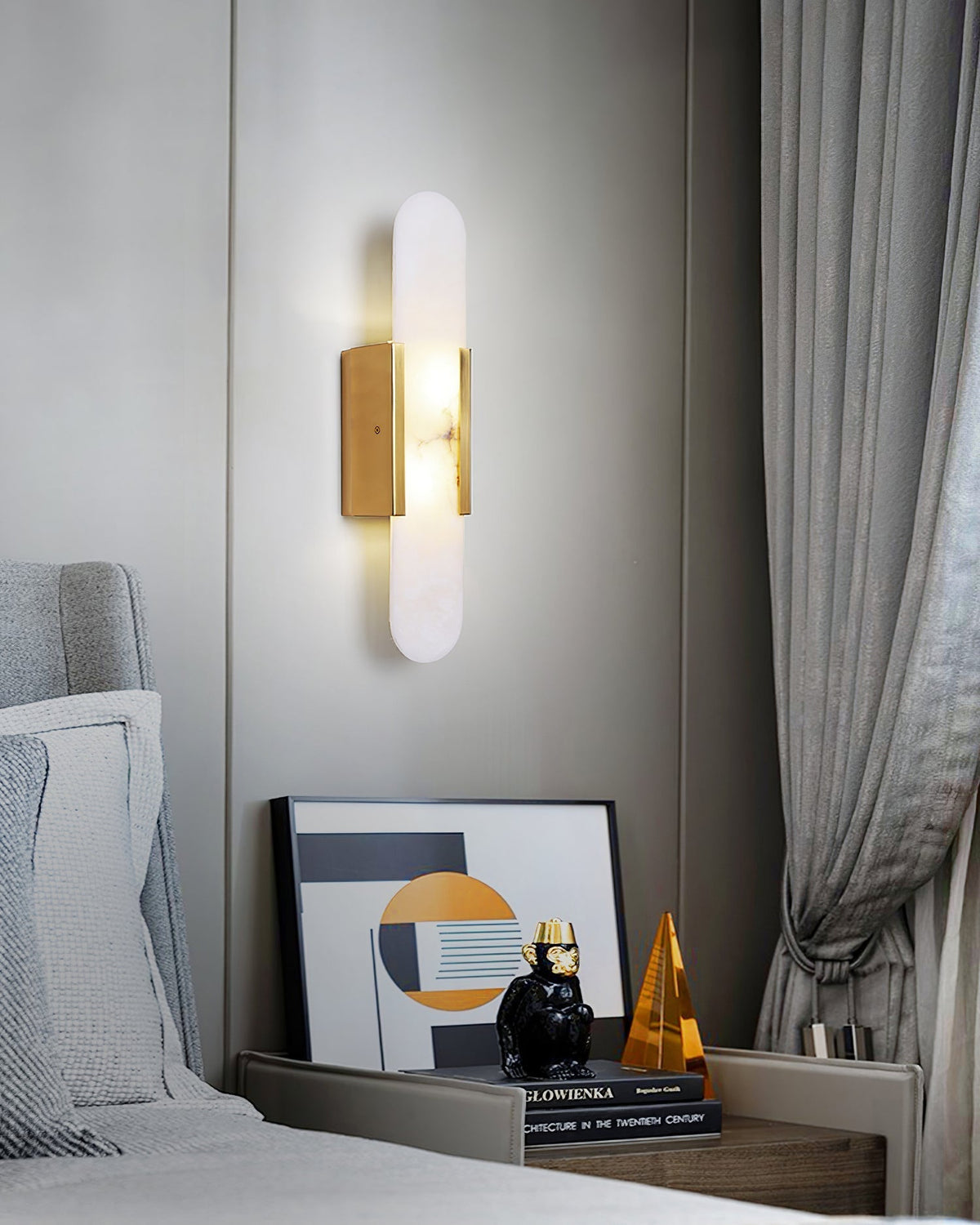 Melange Elongierte Alabaster Wandleuchte – Edle Lichtakzente Für Ihr Zuhause
