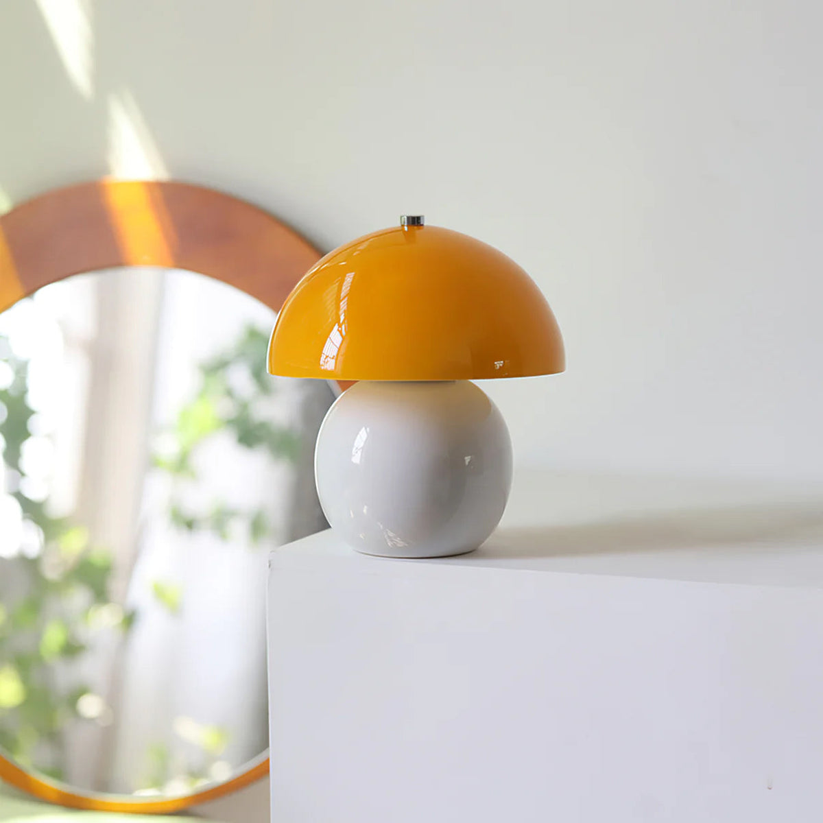 Pilz-Keramik-Tischlampe – Stilvolles Licht Ohne Kabel